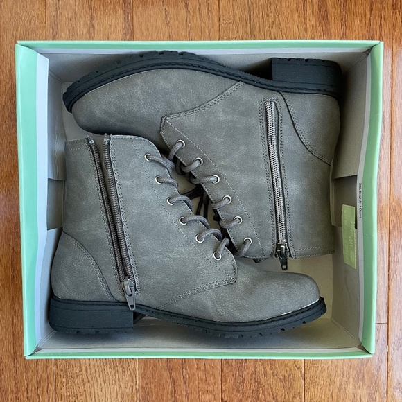 girl Mia Other - girl Mia Charcoal Zip-up Boots